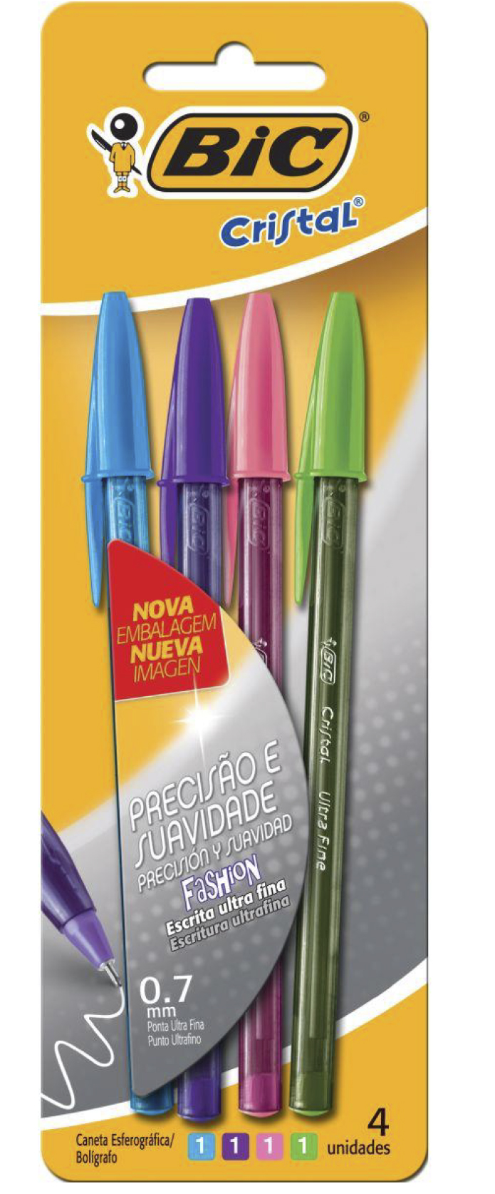 Caneta esferografica Cristal Ultra Fine Fashion - Bic