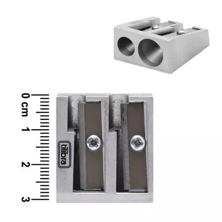 APONTADOR METAL TILIBRA AP06 DOIS FUROS - UN - Imagem 2