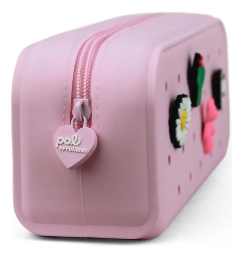 ESTOJO 1 ZIPER SILICONE C/4 PINGENTES TOM PASTEL - UN - Imagem 4