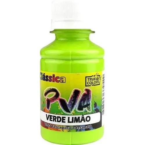 Tinta Pva Fosca Artesanato 100ml True Colors Cores Diversas Cor Verde-limão