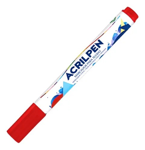 Caneta Para Tecido Acrilpen - Vermelho Fogo 507 Acrilex