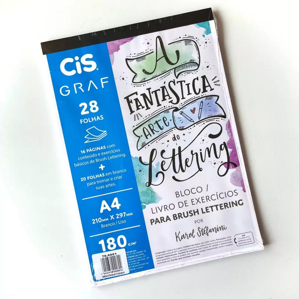 Bloco de Papel 180g/m² CiS Graf com Livro de Exercícios - Lettering, Planner e Bullet Journal ou Ilustração