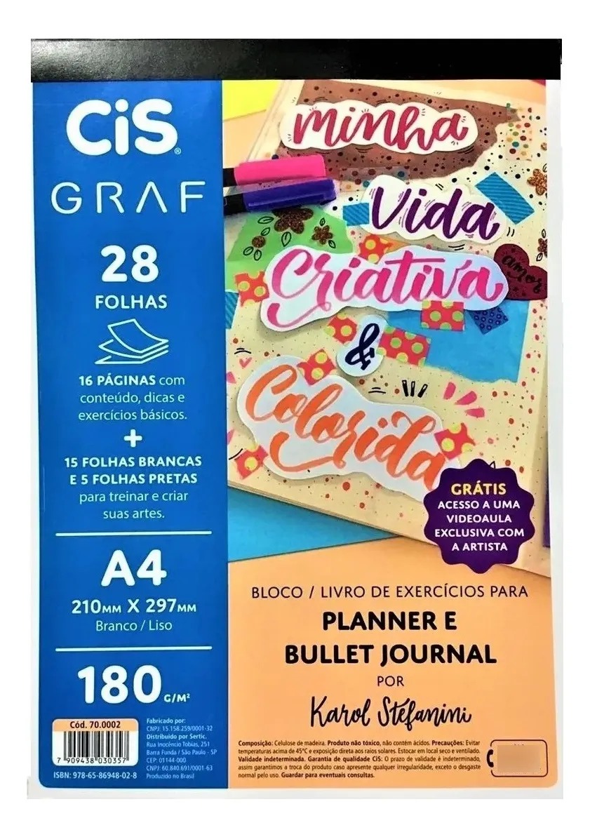 Bloco Planner E Bullet Journal A4 Cis