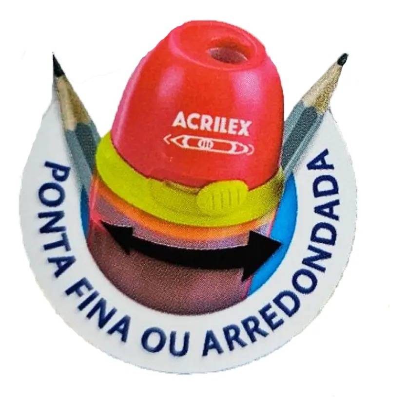 Apontador Com Deposito Duo Ponta 1 Furo Acrilex - Imagem 2