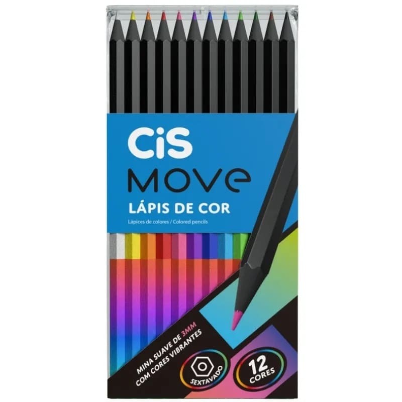 Lápis de Cor CiS Move Triangular 12 C