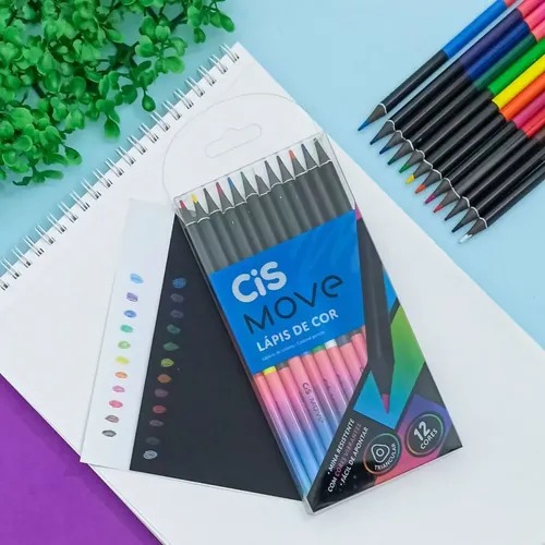 Lápis de Cor CiS Move Triangular 12 C - Imagem 2
