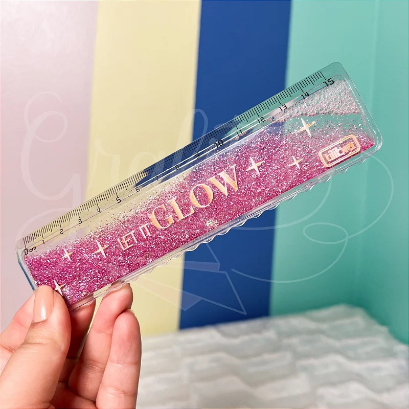 Régua com glitter 15cm