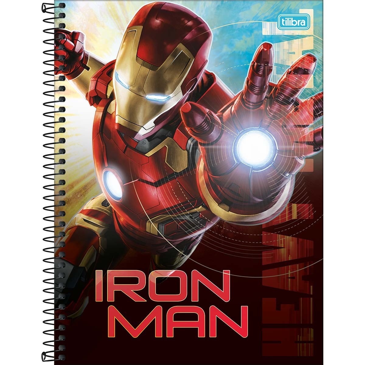 Caderno Capa Dura Universitário Iron Man 01 mat